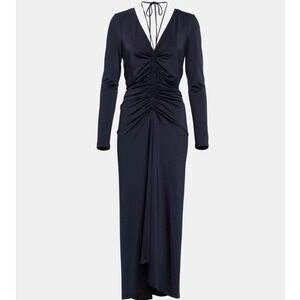 Veronica Beard Gilbert jersey midi dress Navy Blue NWT $498
